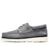 3-dírkové oxfordky s klínovým podpatkem a úzkým střihem „Medium Grey Suede“