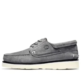3-dírkové oxfordky s klínovým podpatkem a úzkým střihem „Medium Grey Suede“