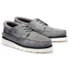 3-dírkové oxfordky s klínovým podpatkem a úzkým střihem „Medium Grey Suede“