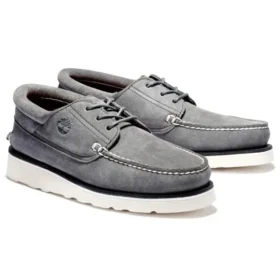 3-dírkové oxfordky s klínovým podpatkem a úzkým střihem „Medium Grey Suede“