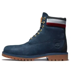 6-Inch Kozačky Heritage Cupsole „Navy Nubuck with Red“