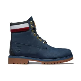 6-Inch Kozačky Heritage Cupsole „Navy Nubuck with Red“