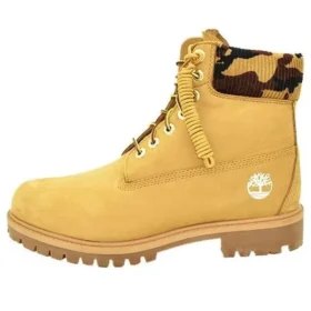 6-Inch Premium kozačka „Wheat Nubuck with Camouflage Collar“