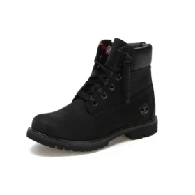 6-Inch Premium kozačky s červenou značkou „Černá Nubuck“