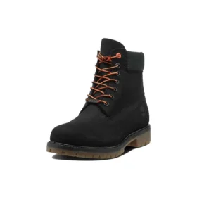 6-Inch Premium kozačky s širokým střihem „Černá Nubuck“