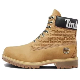 6-Inch Premium kozačky s logem a širokým střihem „Wheat Nubuck“