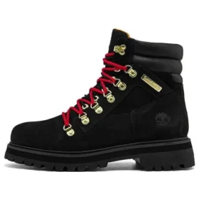 6-Inch Premium voděodolné kozačky Vibram „Černá nubuková kůže“