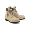 6-Inch Premium Waterproof Boot „Beige Nubuck with Burgundy Collar“
