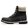 6-Inch Premium Waterproof Boot „Černý nubuk s béžovým manžetou z manšestru“