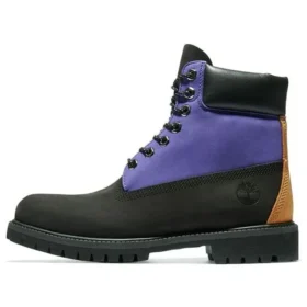 6-Inch Premium Waterproof Boot „Černý nubuk s fialovou“