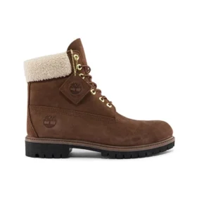 6-Inch Premium Waterproof Boot „Hnědá a Fleece Collar“