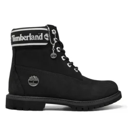 6-Inch Premium Waterproof Boot s širokým střihem „Černá Nubuck Logo“