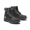 6-Inch Premium Waterproof Boot s širokým střihem „Černá Nubuck Logo“