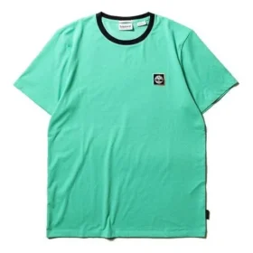 Timberland SS20 CoolMax Logo v kraťasách s krátkým rukávem a kulatým výstřihem, zelené
