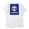 Timberland SS20 s potiskem loga, krátký rukáv, bílé
