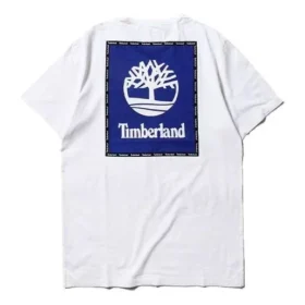 Timberland SS20 s potiskem loga, krátký rukáv, bílé