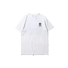 Timberland SS20 s potiskem loga, krátký rukáv, bílé