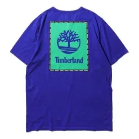Timberland SS20 tričko s potiskem loga, krátký rukáv, modré