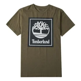 Timberland volnočasové tričko s potiskem, krátkým rukávem a kulatým výstřihem, zelené