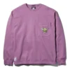 Tričko s dlouhým rukávem „Bee Line Pocket“ od Timberland x Billionaire Boys Club „Purple“