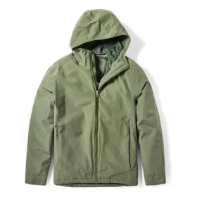 Voděodolná bundy Timberland se zipem a kapucí, zelená