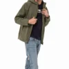Voděodolná bundy Timberland se zipem a kapucí, zelená