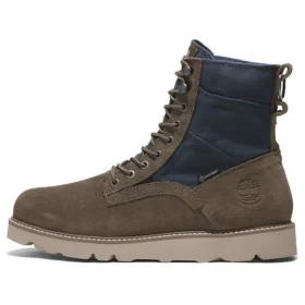 Voděodolné kožené a textilní kozačky Vibram „Olive Green Suede“