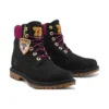 Voděodolné kozačky Heritage 6-Inch „Černá Nubuck s Pink“