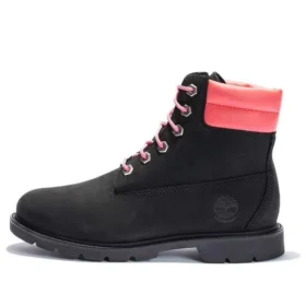 Voděodolné kozačky Linden Woods 6 Inch „Černá Nubuck s Pink“