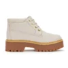 Voděodolné kozačky Stone Street Mid Lace Up „White Nubuck“