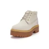Voděodolné kozačky Stone Street Mid Lace Up „White Nubuck“