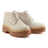 Voděodolné kozačky Stone Street Mid Lace Up „White Nubuck“