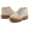 Voděodolné kozačky Stone Street Mid Lace Up „White Nubuck“