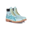 Voděodolné kozačky Timberland x Supreme 6-Inch „Blue with Logo“