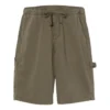 Vyprané těžké keprové kraťasy „Olive Green“