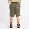 Vyprané těžké keprové kraťasy „Olive Green“